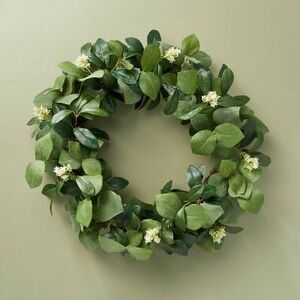 26" Faux Skimmia Wreath - Hearth & Hand with Magno Green